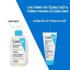 Sữa Rửa Mặt Làm Sạch Sâu Cho Da Mụn, Tẩy Da Chết Dịu Nhẹ Cerave Developed With Dermatologists SA Smoothing Cleanser 236ml