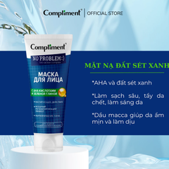 Mặt Nạ Đất Sét Compliment No Problem Mask Giúp Làm Sạch Sâu Kiểm Soát Dầu Giảm Bã Nhờn 80ml