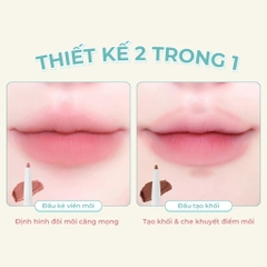 Chì Kẻ Viền Môi Dearmay Tạo Khối Môi 2 Đầu 2In1 Plumpy Lip Liner 0.46g