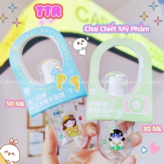 [1 CHAI] Chai Nhựa Chiết Mỹ Phẩm Tiện Lợi TTR Dạng Tròn - Đầu Xịt Phun Sương