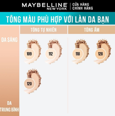 Phấn Phủ MAYBELLINE Dạng Nén Che Phủ Hoàn Hảo, Kiềm Dầu Hiệu Quả Fit Me Matte Poreless Powder SPF32 /PA+++ 6g (Hộp Tròn)