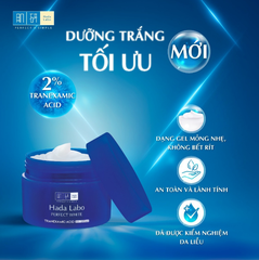 Gel Dưỡng Hada Labo Làm Trắng Da, Giảm Thâm Nám Perfect White Tranexamic Acid Gel Cream 50g