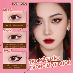 Bút Kẻ Mắt Nước PINKFLASH Chống Nước Lâu Trôi Waterproof Easy Eyeliner PF-E01 0.6g