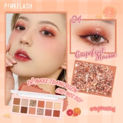 Phấn Mắt PINKFLASH 12 Ô Lâu Trôi Có Nhũ Ánh Kim Pink Dessert Pro Touch Eyeshadow Palette PF-E15