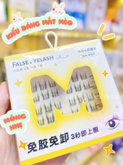 H-9076 - Mi Giả Từng Cụm HEY Tự Dính Không Dùng Keo, Phong Cách Mắt Mèo