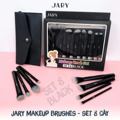 Bộ Cọ Trang Điểm Set 8 Cây Kèm Túi Đựng Da PU Jary Makeup Brush