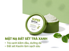 Mặt Nạ Đất Sét Trà Xanh Some By Mi Giúp Làm Sạch, Thu Nhỏ Lỗ Chân Lông Super Matcha Pore Clean Clay Mask 100g