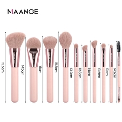 MAANGE - Bộ 10 Cọ Trang Điểm Pinkedition Kèm Hộp Giấy Đựng Cọ 55075