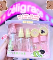 CM-2348 [SET 8 MÓN] - Bộ Chiết Mỹ Phẩm TTR (Hồng)