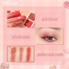 Phấn Mắt PINKFLASH 12 Ô Lâu Trôi Có Nhũ Ánh Kim Pink Dessert Pro Touch Eyeshadow Palette PF-E15