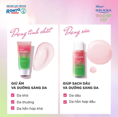 Sữa Chống Nắng Sunplay SKIN AQUA Hiệu Chỉnh Sắc Da Tone Up UV Milk Happiness Aura - Rose SPF50+/PA++++ 50g (Hồng-Chai)