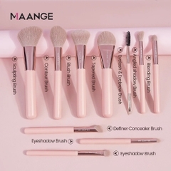 MAANGE - Bộ 10 Cọ Trang Điểm Pinkedition Kèm Hộp Giấy Đựng Cọ 55075
