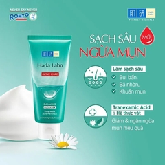 Kem Rửa Mặt Hada Labo Cho Da Mụn Và Nhạy Cảm Acne Care Calming Cleanser 80g