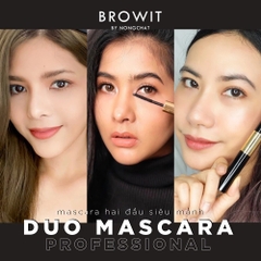 Mascara Browit Hai Đầu Làm Tơi Và Cong Mi Professional Duo Mascara #Sexy Black 4g +4g
