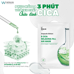 Mặt Nạ Siêu Tinh Chất Cấp Ẩm, Làm Dịu Da WONJIN Ampoule Edition Fill Air Mask 27g