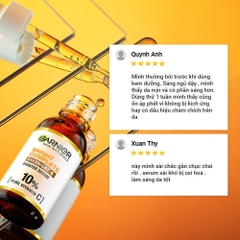 Serum Garnier Tinh Chất Dưỡng Sáng Da, Mờ Thâm Ban Đêm 10% Vitamin C - Bright Complete Overnight Serum 30ml