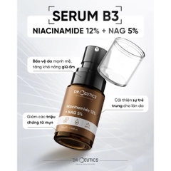 Serum DrCeutics Hỗ Trợ Dưỡng Sáng, Giảm Thâm Mụn, Kiềm Dầu Niacinamide 12%+ NAG 5% 30g