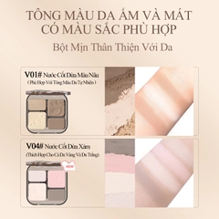 Bảng Phấn Bắt Sáng Và Tạo Khối VEECCI 4 Ô Tự Nhiên Lâu Trôi Chống Nước 9g