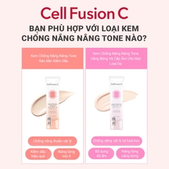 Kem Chống Nắng Cell Fusion C Nâng Tông Ráo Mịn Kiềm Dầu Brightening Tone Up Sunscreen 100 Spf50+ Pa ++++