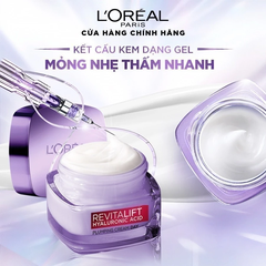 Kem Dưỡng Cấp Ẩm, Cải Thiện Nếp Nhăn LOREAL Revitalift Hyaluronic Acid Line Filling Water Cream 50ml