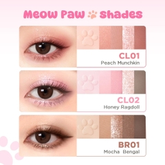 Bảng Phấn Mắt 5 Ô PINKFLASH Meow Paw Mịn Màng, Lâu Trôi 6g