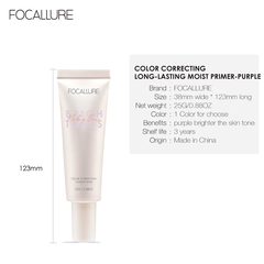 Kem Lót FOCACALLURE Kiềm Dầu Điều Chỉnh Sắc Da Color Correcting Makeup Base FA166 25g