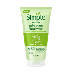Sữa Rửa Mặt Simple Dịu Nhẹ, Dành Cho Da Nhạy Cảm Kind To Skin Refreshing Facial Wash 150ml (Gel)