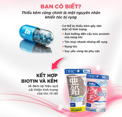 Viên Uống DHC Biotin Ngăn Rụng Tóc, Hỗ Trợ Tăng Cường Thể Lực Sustained Release (30 Viên/30 Ngày) - Dạng Túi