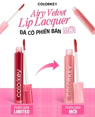 Son Kem Nhung, Mịn Lì Colorkey Airy Velvet Lip Lacquer 2.5g (Phiên Bản Mới)