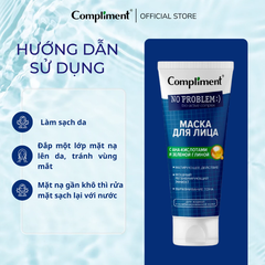 Mặt Nạ Đất Sét Compliment No Problem Mask Giúp Làm Sạch Sâu Kiểm Soát Dầu Giảm Bã Nhờn 80ml