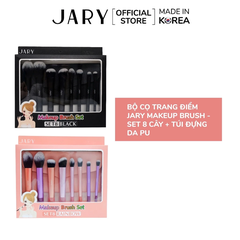 Bộ Cọ Trang Điểm Set 8 Cây Kèm Túi Đựng Da PU Jary Makeup Brush