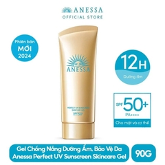 Gel Chống Nắng Anessa Chống Trôi, Dưỡng Da Perfect UV Sunscreen Skincare Gel SPF50+/PA++++ 90g (Tuýp Vàng)