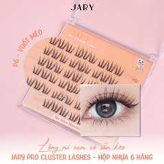 Lông Mi Cụm Có Sẵn Keo Jary Pro Cluster Lashes - Hộp Nhựa 6 Hàng (Không vỏ giấy)