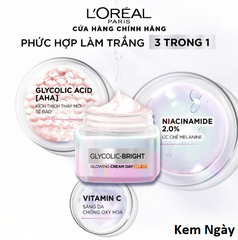 Kem Dưỡng Da L'OREAL Hỗ Trợ Mờ Thâm Nám Glycolic Bright Glowing Cream 50ml