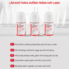 Lăn Khử Mùi Angel's Liquid Mờ Thâm, Dưỡng Trắng Da Glutathione+ Niacinamide Arbutin Cooling Fresh Deodorant 60ml (Mẫu Mới)