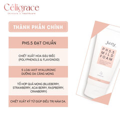[Mẫu Mới] Sữa Rửa Mặt Ju:cy pH5.5 Mild Foam 130ml
