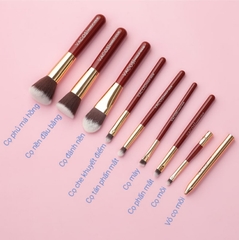 BC24 - Bộ Cọ Hộp Sắt VACOSI My Darling Travel Brush (Set 8 Cây)