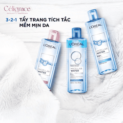 Nước Tẩy Trang L'OREAL Làm Sạch Sâu Trang Điểm Micellar Water 3-in-1 Deep Cleansing Even For Sensitive Skin (Nắp Xanh Đậm)