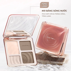 Bảng Phấn Bắt Sáng Và Tạo Khối 4 Ô JUDYDOLL Highlight & Contour Palette 9g