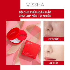 Cushion MISSHA Kiềm Dầu Che Phủ Cao Velvet Finish SPF50+/PA+++ 15g (Đỏ)