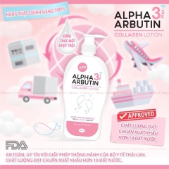 Sữa Dưỡng Thể Precious Skin Alpha Arbutin Dưỡng Trắng Da 3 Plus + Collagen 500ml