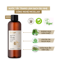 Nước Tẩy Trang Thuần Chay Làm Sạch Dịu Nhẹ Chiết Xuất Bí Đao Cocoon Winter Melon Micellar Water