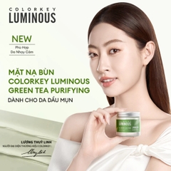 Mặt Nạ Bùn Colorkey Trà Xanh Cho Da Dầu Mụn Luminous Green Tea Purifying Clay Mask 60g