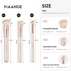 MAANGE - Bộ 3 Cọ Trang Điểm 51254 (Màu Be)