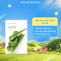 Mặt Nạ Dưỡng Ẩm Nature Republic Chiết Xuất Từ Thiên Nhiên Real Nature Mask Sheet 23ml