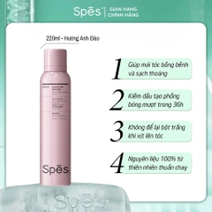Dầu Gội Đầu Khô Phiên Bản Nâng Cấp Thêm Dầu Keratin & Arginine Kiểm Soát Dầu Spes Washing-Free Hair Spray 220ml