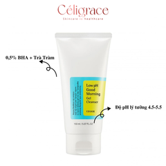 Gel Rửa Mặt Cosrx Tràm Trà, 0.5% BHA Có Độ pH Thấp Low pH Good Morning Gel Cleanser 150ml
