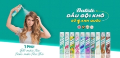Dầu Gội Khô Batiste Giúp Làm Sạch, Tóc Bồng Bềnh Dry Shampoo 200ml