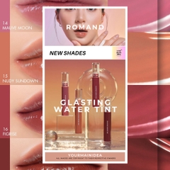 [MÀU 1 - MÀU 17] Son Tint Nước ROMAND Siêu Lì, Lâu Trôi GLASTING WATER TINT 4g