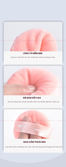 H-9009 - Set 2 Bông Phấn Khô HEY Kèm Hộp Đựng Powder Puff 41g (Cam)